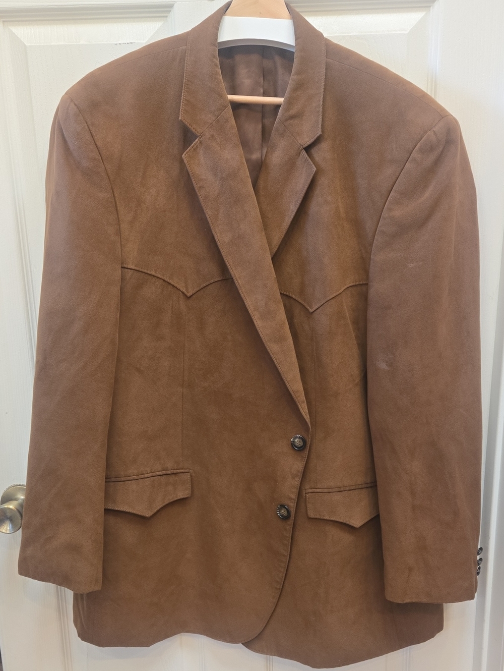 Brown Suede Men's Western Blazer Jacket